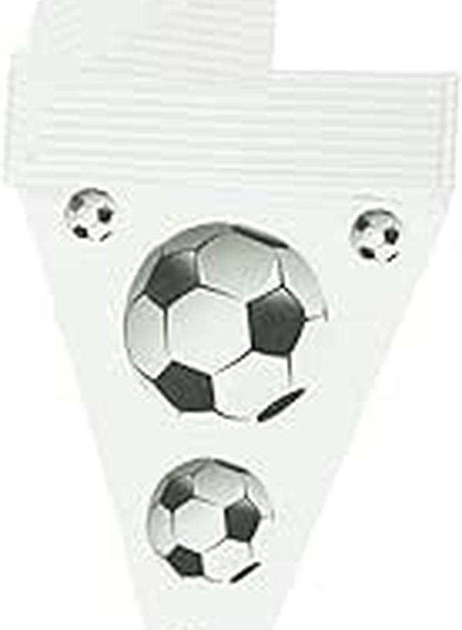 Soccer Football Birthday Banner Triangle Flag Party Decorations 12 Feet - Image 1