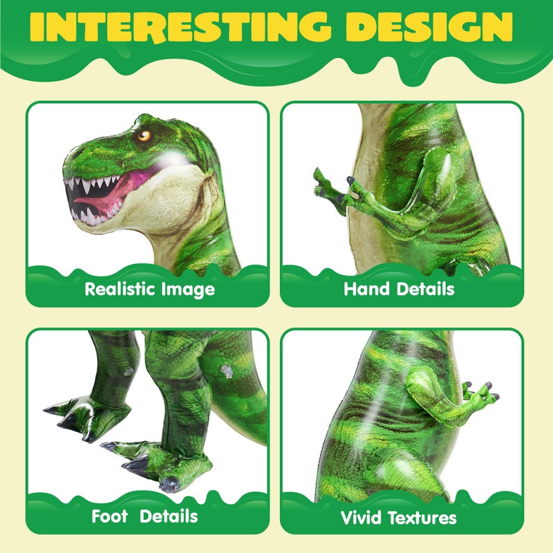 JOYIN T-Rex Dinosaur Inflatable toy,Tyrannosaurus Rex Inflatable Dinosaur Toy for Party Decorations, Dinosaur Birthday Party Gift for Kids and Adults - Image 2