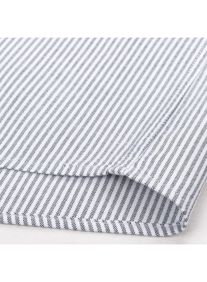 Firs Pure Cotton Oxford Long Sleeve Shirt Men Spring Autumn Youth Fashion Professional Workwear Gray Striped 44 - Image 2