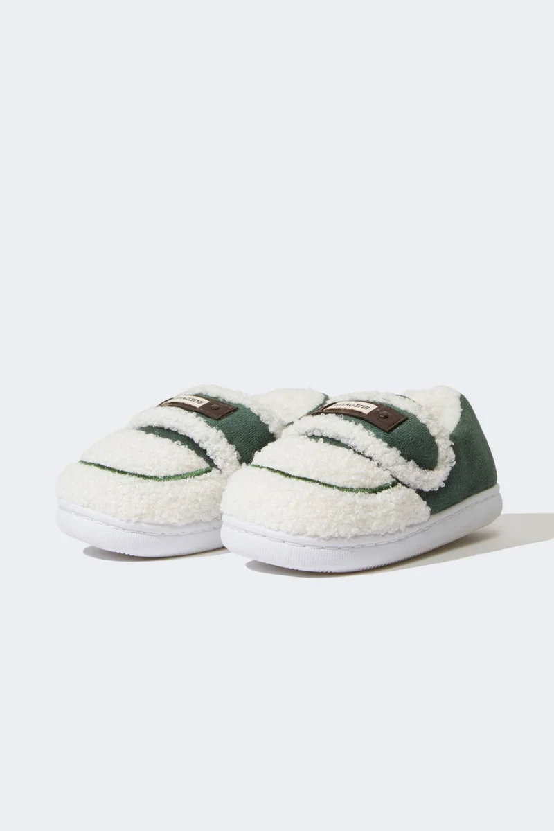 Defacto Boy Flat Sole Plush Home Slippers