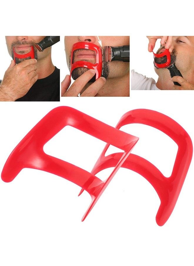 Healifty Goatee Shaving Template Shaping Edge Up Tool For Goatee Trimming Lineup Beard Grooming Kit For Men One Size Fits All Self Cut Guide Use Barber Supplies 2Pcs  - Image 4