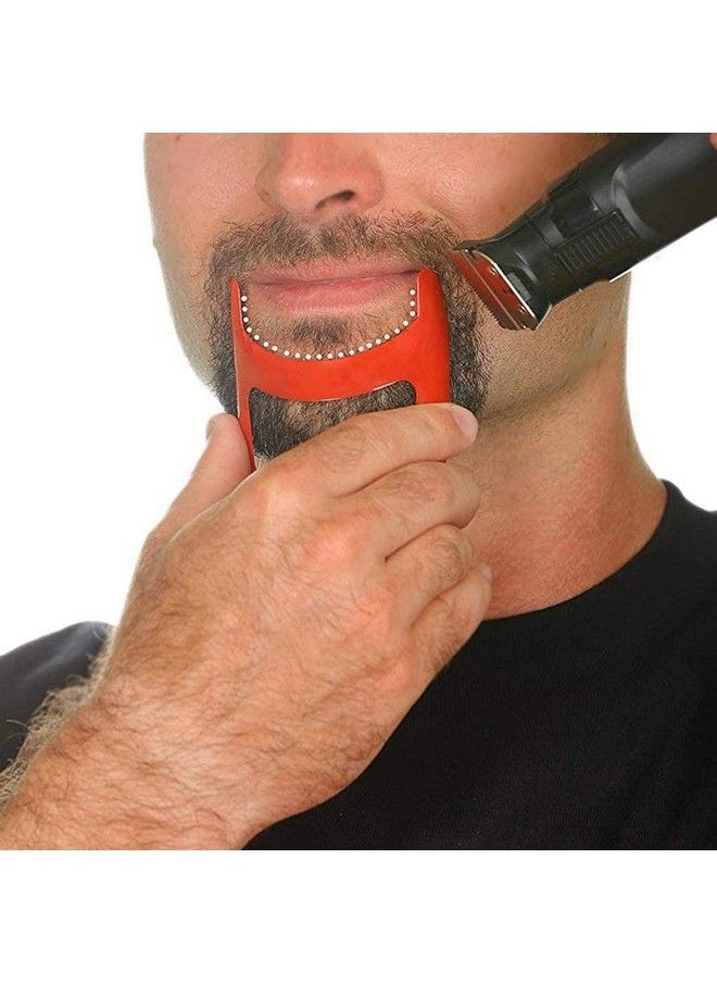 Healifty Goatee Shaving Template Shaping Edge Up Tool For Goatee Trimming Lineup Beard Grooming Kit For Men One Size Fits All Self Cut Guide Use Barber Supplies 2Pcs  - Image 2