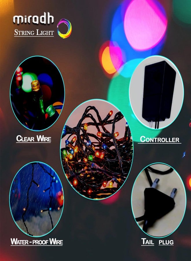 MIRADH 30M 120 Led Outdoor String Lights Decoration 8 Modes Diwali Lights for Decoration for Home,Lights for Diwali Decoration,led Lights for Home Decoration led Strip Lights (Multicolor) - Image 4