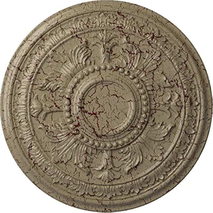 CM30TEGDC TELLSON CEILING MEDALLION, 30 5/8"OD X 2 1/2"P (FITS CANOPIES UP TO 6 3/4"), HAND-PAINTED GOBI DESERT CRACKLE - Image 1