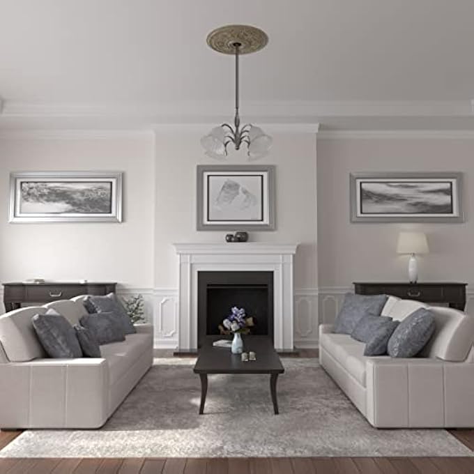 CM30TEGDC TELLSON CEILING MEDALLION, 30 5/8"OD X 2 1/2"P (FITS CANOPIES UP TO 6 3/4"), HAND-PAINTED GOBI DESERT CRACKLE - Image 3