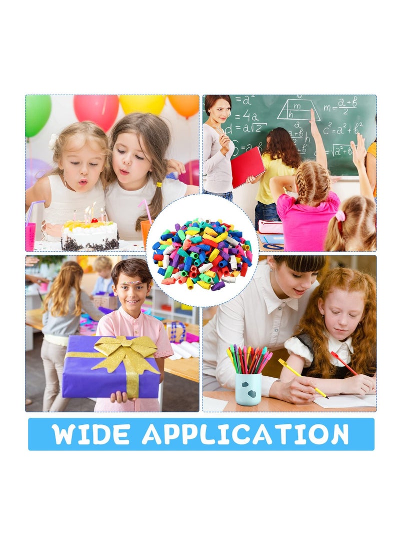SYOSI Pencil Top Erasers, 100 Pcs Colored Cap Erasers Erasers, Pencil Eraser Toppers, Pencil Eraser Caps, Bulk Studying Supplies for Kids Students Teachers School Classroom Home Office, Erasers for Kids - Image 5