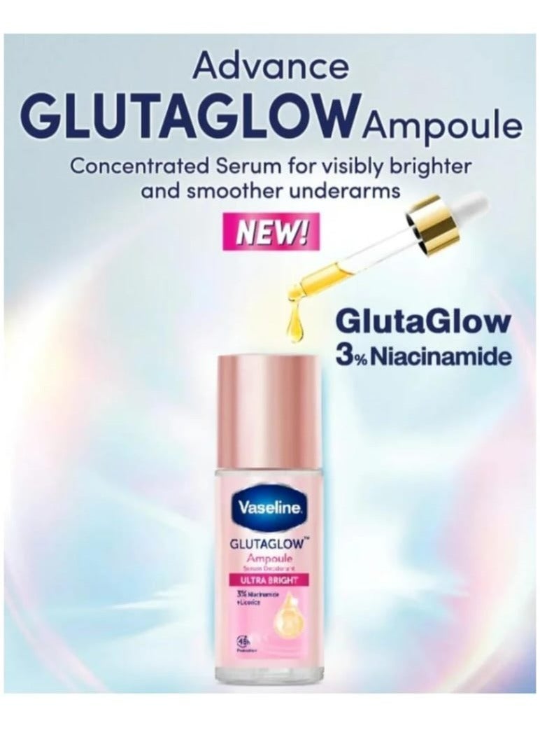 Vaseline Glutaglow Ultra Bright Ampoule Serum Deodorant - 45ml - Image 3