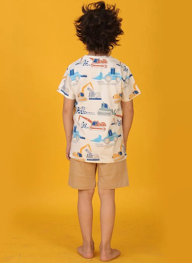 Anthrilo Anthrilo All-Over Print Short Sleeve T-Shirt and Shorts Set