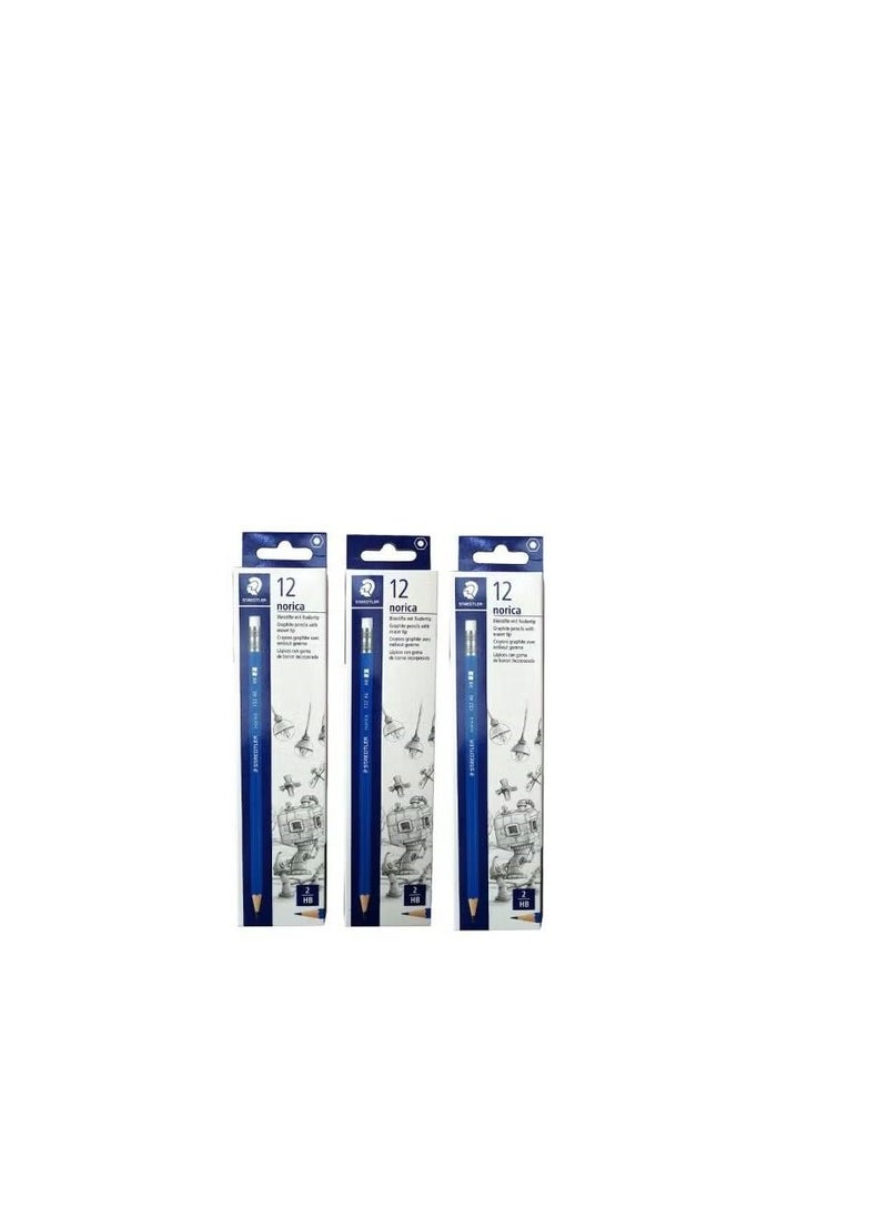 STAEDTLER Pack of 3 Norica Pencil Set Black 