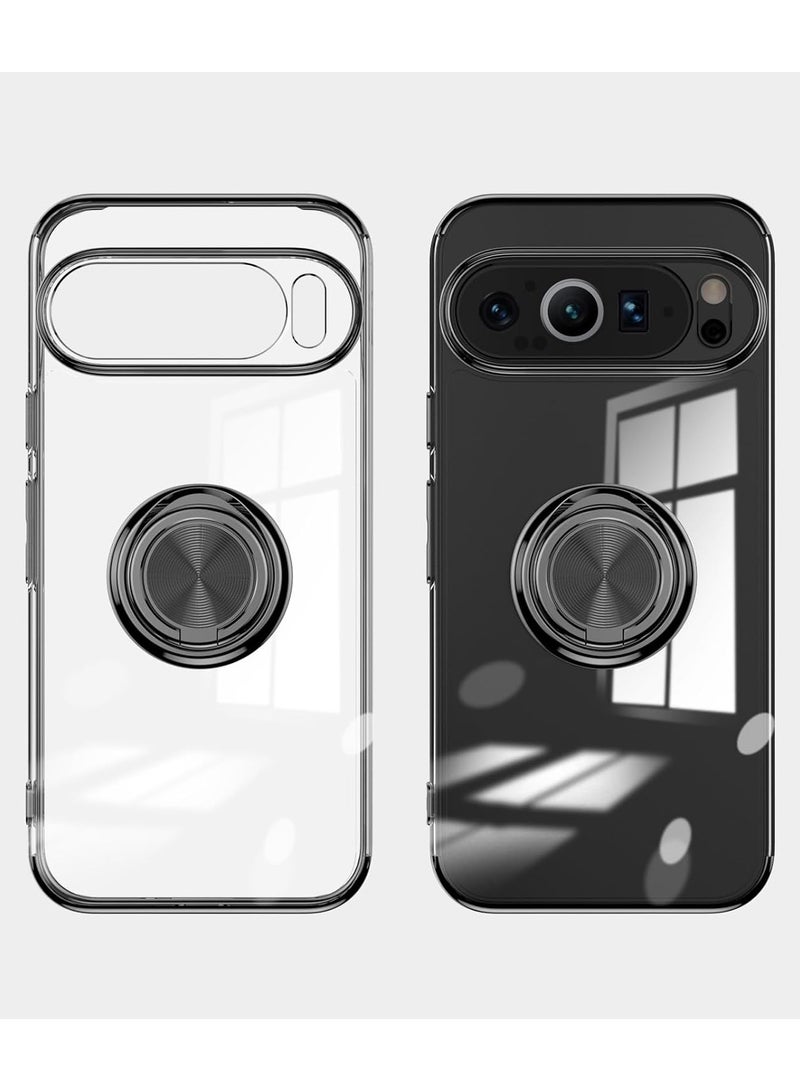 Transparent Magnet Case for Pixel 9 Pro XL, with 360°Rotating and Foldable Ring Bracket, Soft Bumper Shell for Google Pixel 9 Pro XL - Image 5