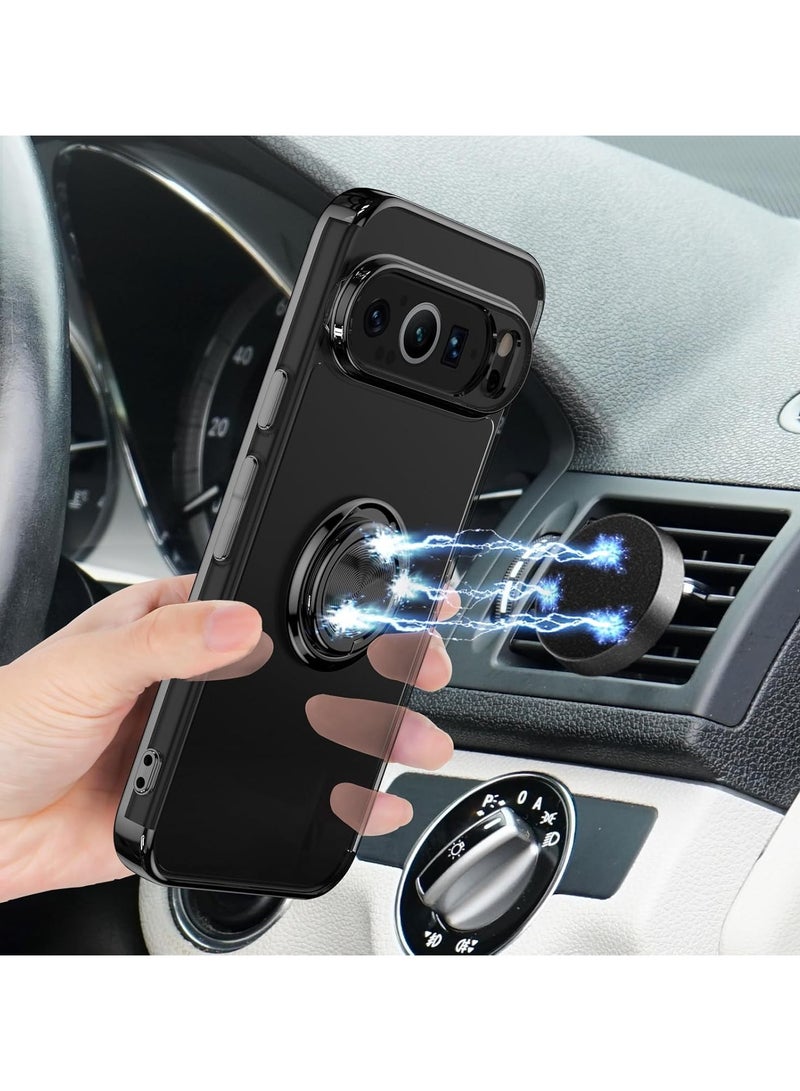 Transparent Magnet Case for Pixel 9 Pro XL, with 360°Rotating and Foldable Ring Bracket, Soft Bumper Shell for Google Pixel 9 Pro XL - Image 3