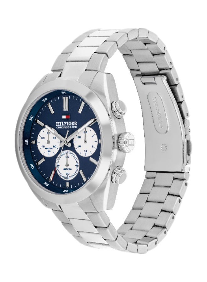 Tommy Hilfiger Men's Chronograph Watch with Blue Dial and Stainless Steel Bracelet - 1710722 - Image 1