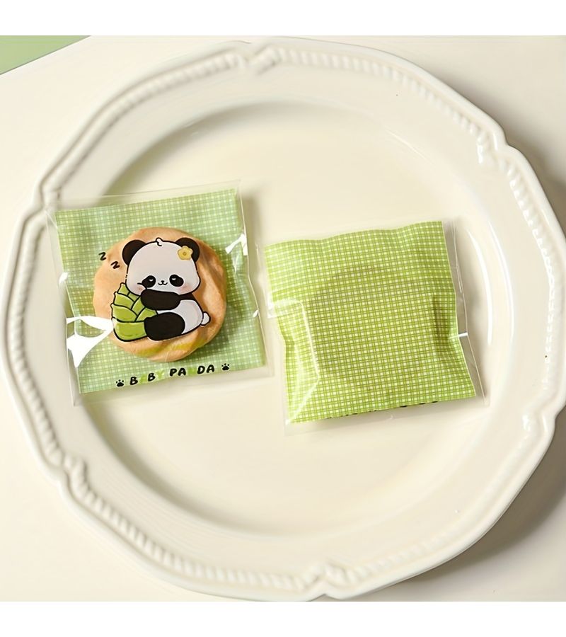 150 Pcs Mixed Style Panda Pattern Plastic Self Sealing Bags For Cookies Snacks Party Wedding Gift Favors - Image 2