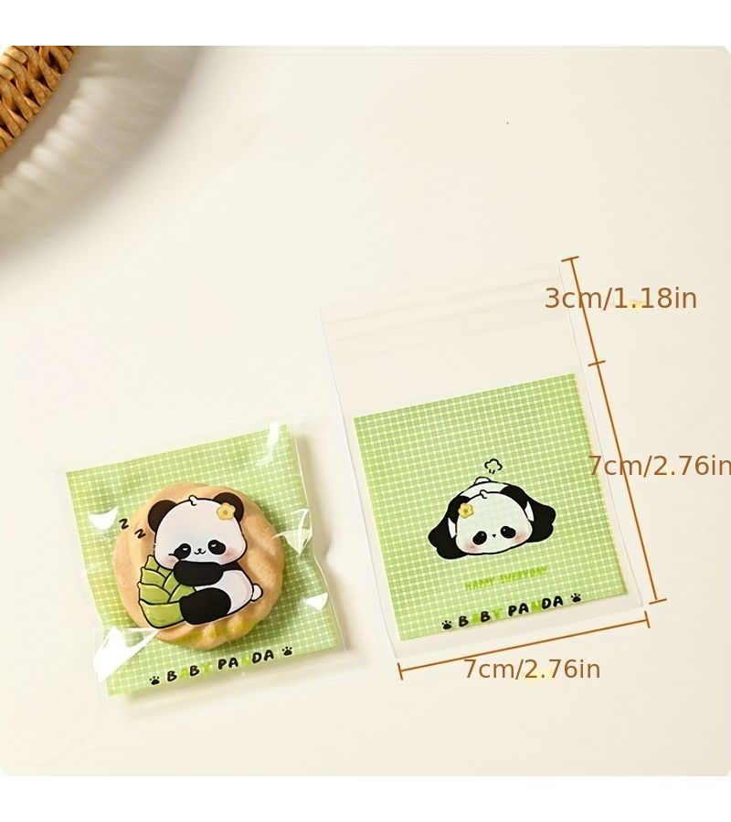 150 Pcs Mixed Style Panda Pattern Plastic Self Sealing Bags For Cookies Snacks Party Wedding Gift Favors - Image 3