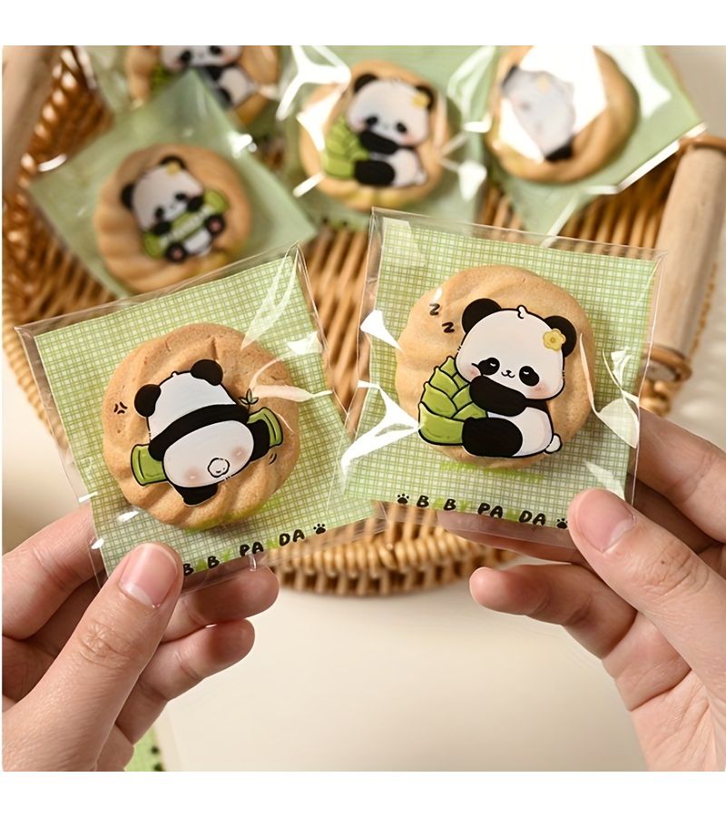 150 Pcs Mixed Style Panda Pattern Plastic Self Sealing Bags For Cookies Snacks Party Wedding Gift Favors - Image 4