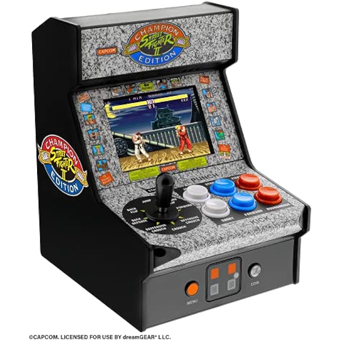 STREET FIGHTER 2 CHAMPION EDITION MICRO PLAYER-FULLY PLAYABLE, INCLUDES CO/VS LINK FOR MULTIPLAYER ACTION, 7.5 INCH COLLECTIBLE, FULL COLOR DISPLAY, BATTERY OR MICRO USB POWERED (DGUNL-3283) - Image 4
