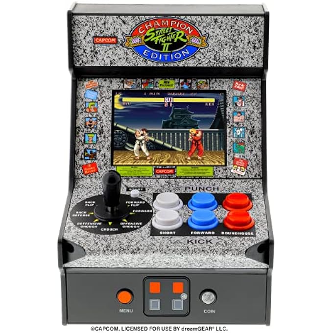 STREET FIGHTER 2 CHAMPION EDITION MICRO PLAYER-FULLY PLAYABLE, INCLUDES CO/VS LINK FOR MULTIPLAYER ACTION, 7.5 INCH COLLECTIBLE, FULL COLOR DISPLAY, BATTERY OR MICRO USB POWERED (DGUNL-3283) - Image 2