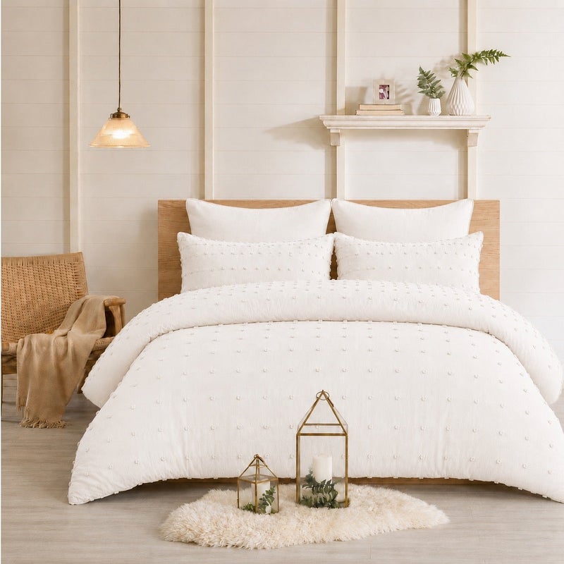HOMETOPIA Luxury King Size 6-Piece Comforter Set 264×229 cm – Embossed Fabric, Ultra Soft & Breathable Fabric, Comfortable, All-Season Use, Premium Quality, Ideal for AC Rooms & Home Use in Saudi Arabia. - Image 1