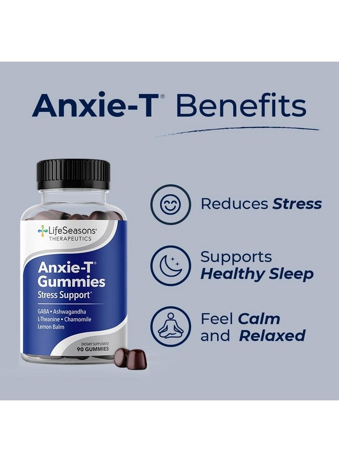 لايف سيزنز Anxie-T - Stress Relief Gummy - مكمل غذائي من الفيتامينات لدعم الحالة المزاجية والتركيز الذهني - اشعر بالهدوء والاسترخاء - يخفف التوتر بسرعة - أشواغاندا وحمض جاما أمينوبوتيريك وإل ثيانين - 90 قطعة حلوى - Image 2