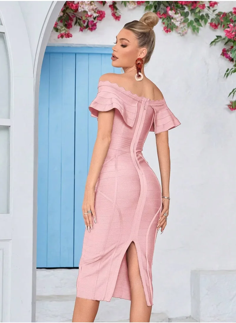 مدام يونيك Pink Wedding bandages dress, evening wear for Party guests, evening dress