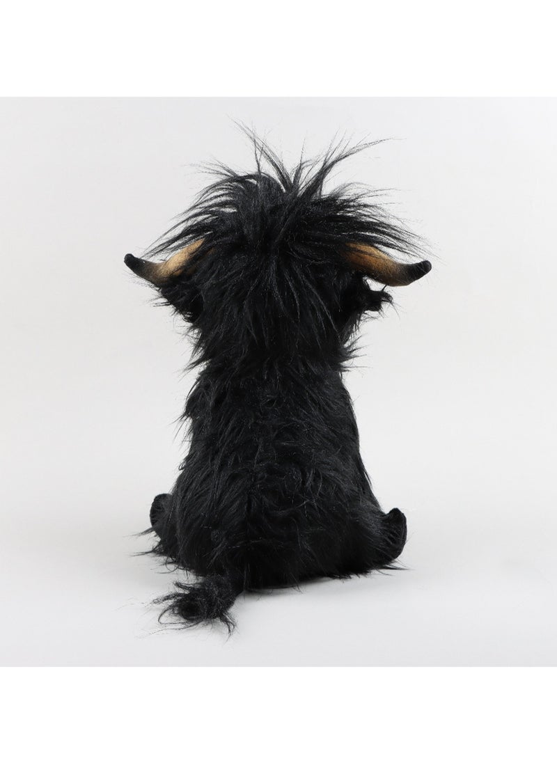 Generic - 25 CM Cute Yak Plush Doll Soft Stuffed Toys For Boys And Girls Gift (Black) - Image 1