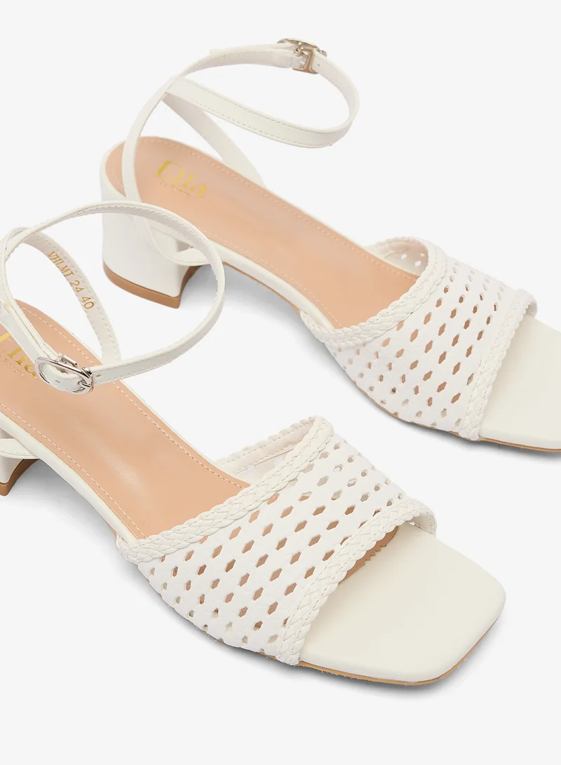 ايلا Ankle Strap Heeled Sandals