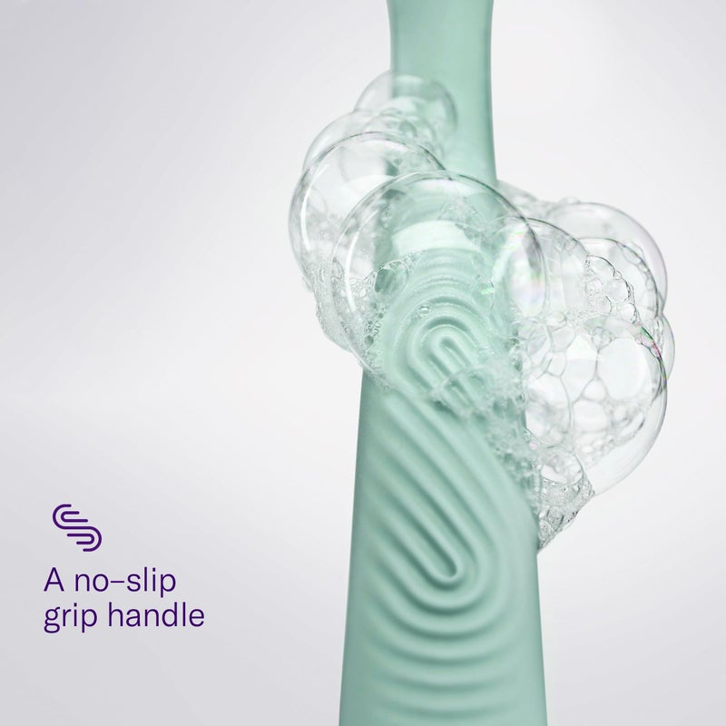 Flamingo Shaving Razor Set for Women - Original Razor Handle, 2 Blade Refills, Foaming Shaving Gel, and Shower Holder - Sage - Image 4