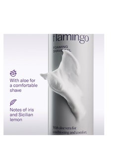 FLAMINGO Flamingo Razors for Women Shave Set, 1 Women's Razor Handle (Sage), 2 Razor Five-Blade Refills, 1 oz. Foaming Shave Gel, and 1 Shower Holder  - Image 3