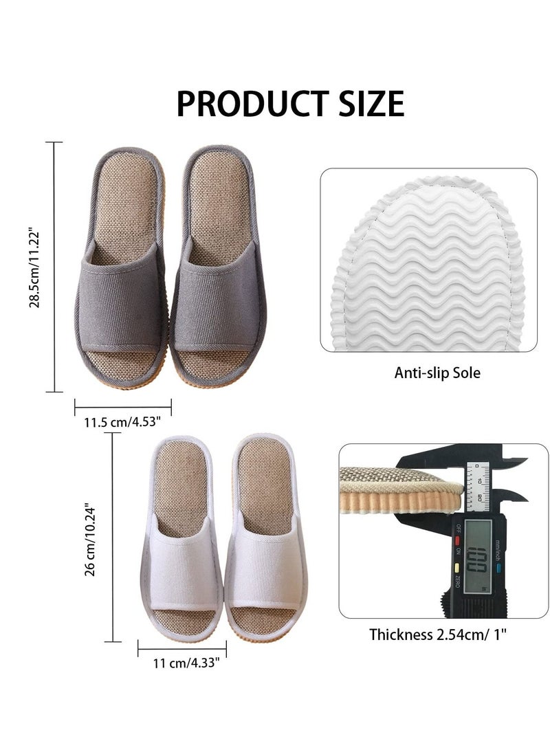 Y&D 8 Pairs Disposable Slippers for Guests,House Guests, Open Toe Indoor Comfortable Washable,Multi-Color Casual Spa House,Hotel,Travel,Unisex Universal Size - Image 4