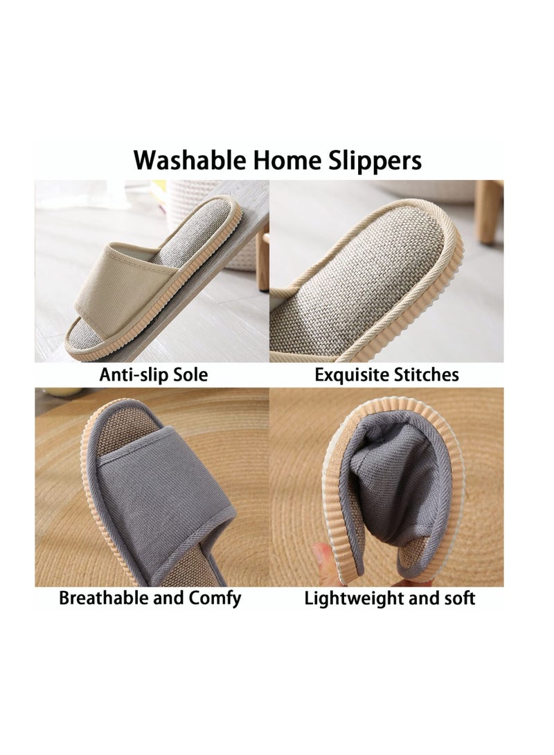 Y&D 8 Pairs Disposable Slippers for Guests,House Guests, Open Toe Indoor Comfortable Washable,Multi-Color Casual Spa House,Hotel,Travel,Unisex Universal Size - Image 5