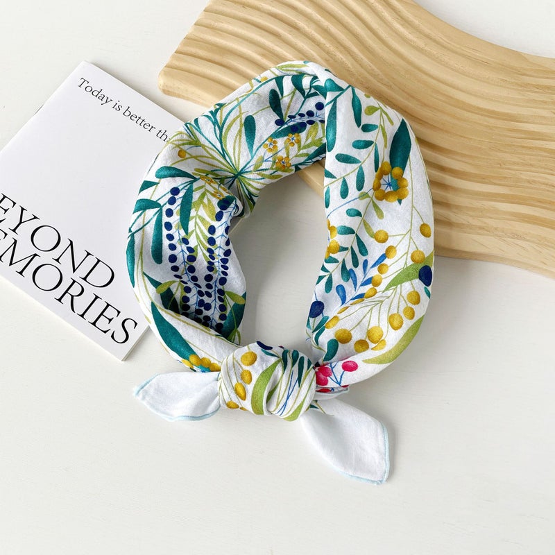 Ladies Spring Cotton Scarf Cashew Print QM5808-Acacia Beans