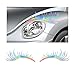 YTFRL 2 PCS Eyelash Decal for Car Headlight Waterproof Funny Bumper Window Eyelashes Stickers Reflective Fake Eye Lashes Decals Exterior Decor for SUV Truck RV Headlamp Colorful - Image 2