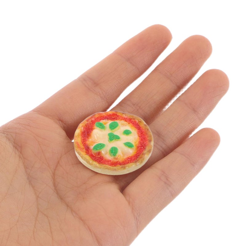 60 Pcs Realistic Miniature Pizza Resin Food Models For Dollhouse Pretend Play - Image 4