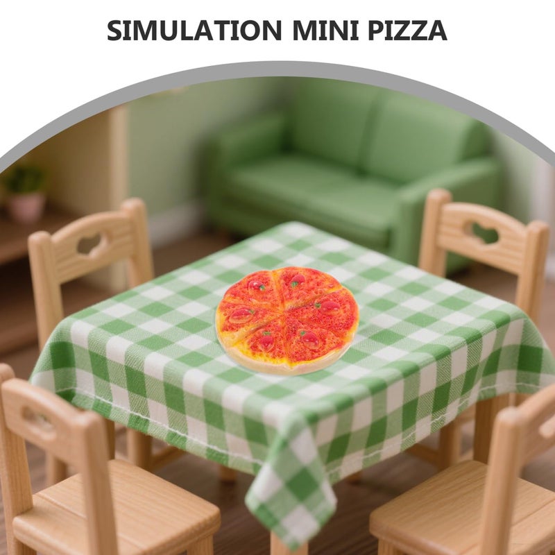 60 Pcs Realistic Miniature Pizza Resin Food Models For Dollhouse Pretend Play - Image 5