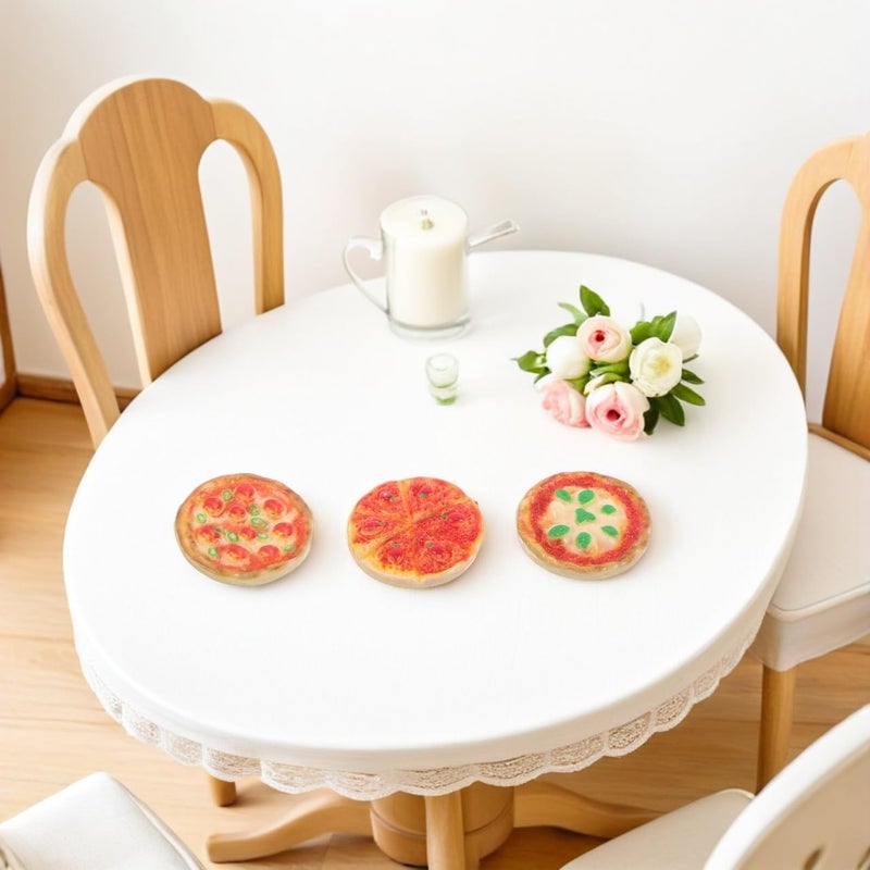 60 Pcs Realistic Miniature Pizza Resin Food Models For Dollhouse Pretend Play - Image 3