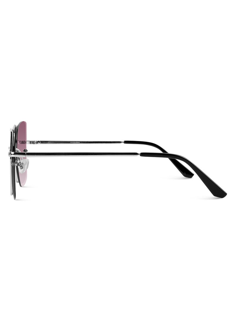 ووجلز نظارة شمسية مربعة بنفسجية واقية من الأشعة فوق البنفسجية للنساء - Image 5