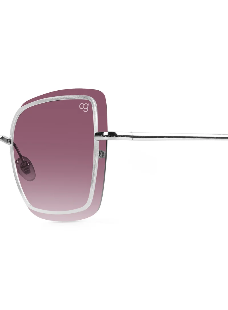 ووجلز نظارة شمسية مربعة بنفسجية واقية من الأشعة فوق البنفسجية للنساء