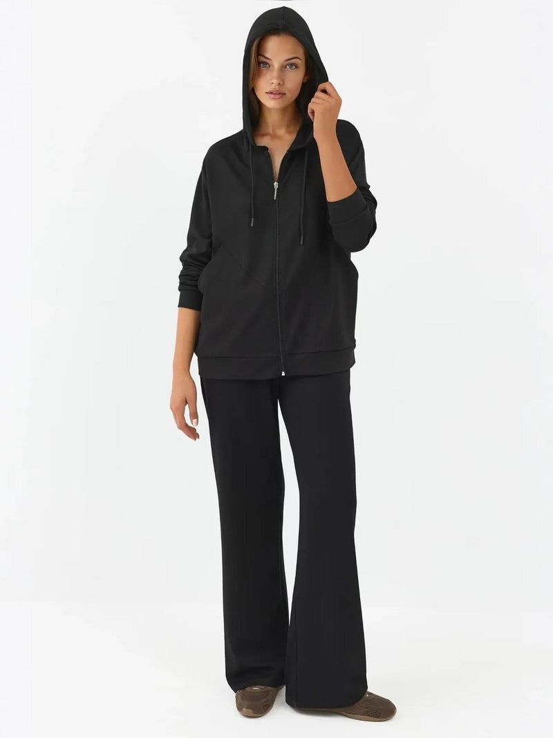 HICCUP Soft Touch Full Zip Hoodie Sweatshirt - Image 5