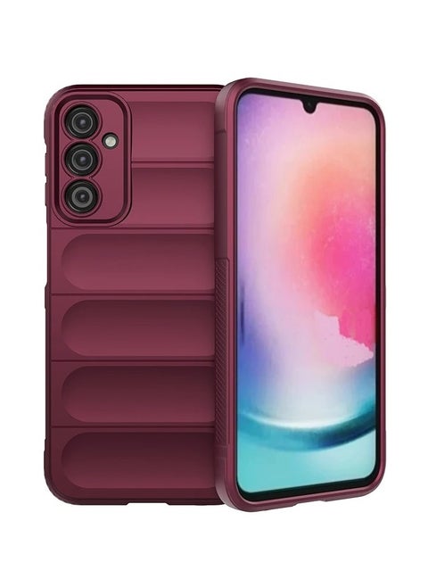 Premium Protection Back Silicone Case Compatible with Samsung Galaxy A14 Magic Shield Shockproof Case with Camera Protection (Wine Red)