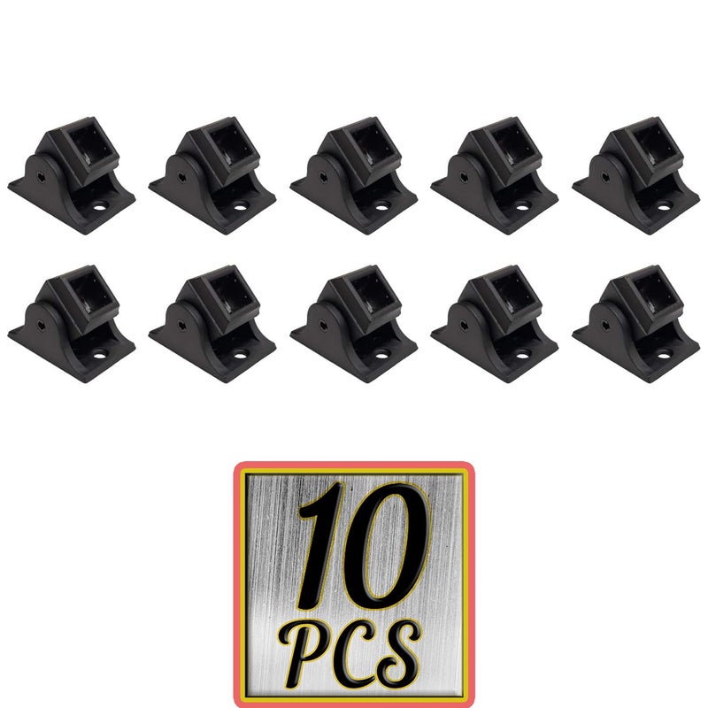 Baluster Screw Down Swivel Shoe with Set of Screws  for Use with 12 Square Iron Balusters  Set of 10 Satin Black  DH61