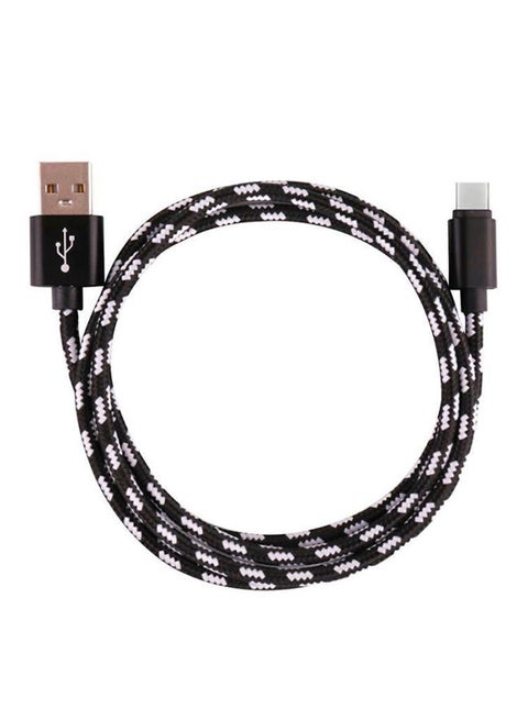 Type-C Data Sync Fast Charging Cable For Samsung Galaxy Note 8 Black/White