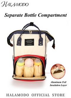 HALAMODO Multi-Function Waterproof Baby Diaper Bag Mom’s Travel Backpack Large Capacity Baby Care Bag Fashionable Durable Shoulder Strap and Handheld Design  - Image 3