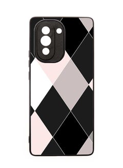 TPU Protection and Hybrid Rigid Clear Back Cover Case Multicolored Shapes for Huawei nova 10