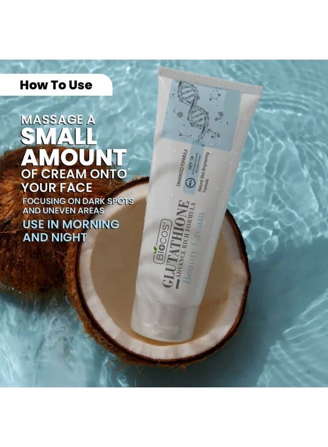BIOCOS Glutathione Beauty Cream - Brighten & rejuvenate skin with Aloe Vera - Image 5