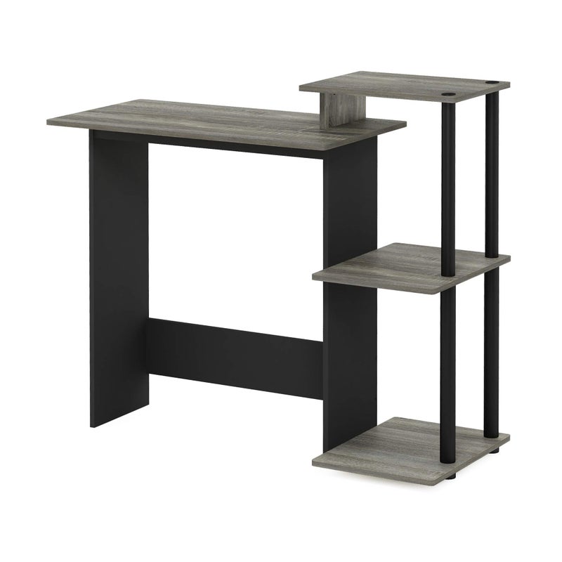 Furinno EFFICIENT Desk, 28.6" Wide Gaming Desk with 3 Open Side Shelves, Laptop Notebook Computer Desk, Office Desk for Home Office, Study Room, Dorm, Bedroom, French Oak - Image 1