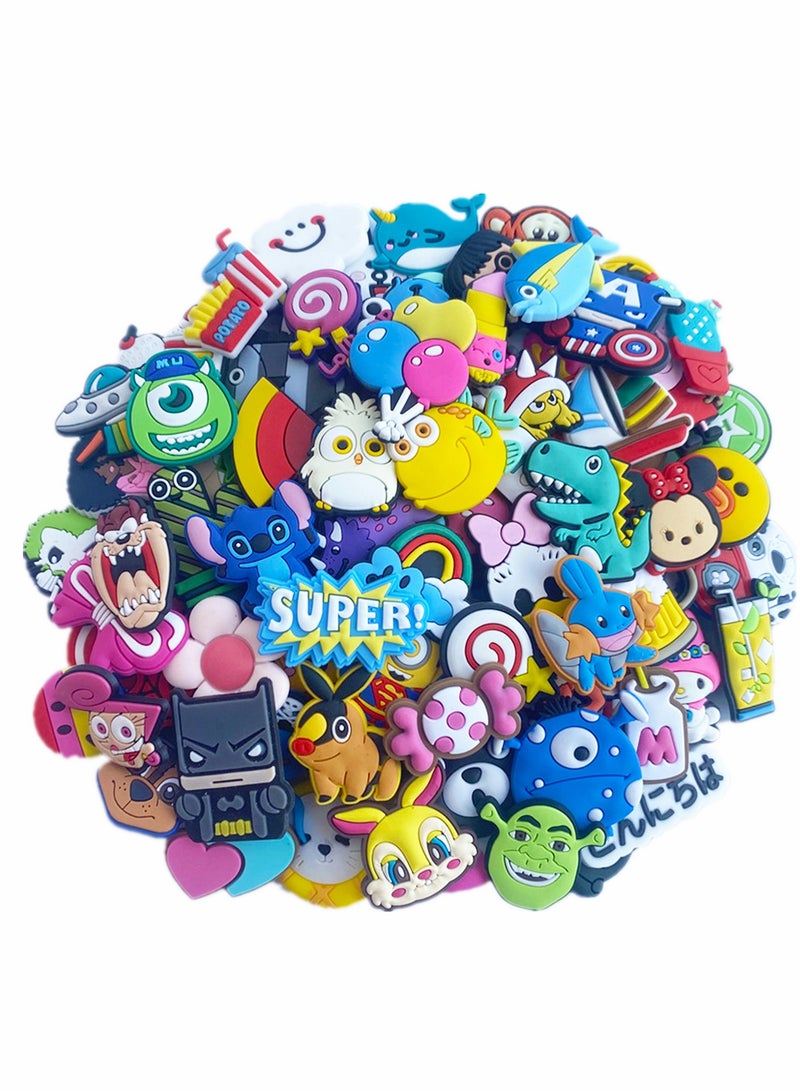 KASTWAVE Shoe Decoration Charms 50 Pcs Random Different Shoe Charm for Crocs Charm for Hole Hole Shoe Buckle Party Favors ​Mini Charm Bracelet Wristband Decoration for Men Women Kid  - Image 1