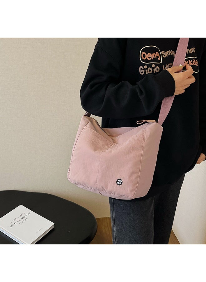Solid Color Waterproof Nylon Crossbody Bag, Large Capacity Shoulder Bag for Women, Students, and Daily Commute - Image 2