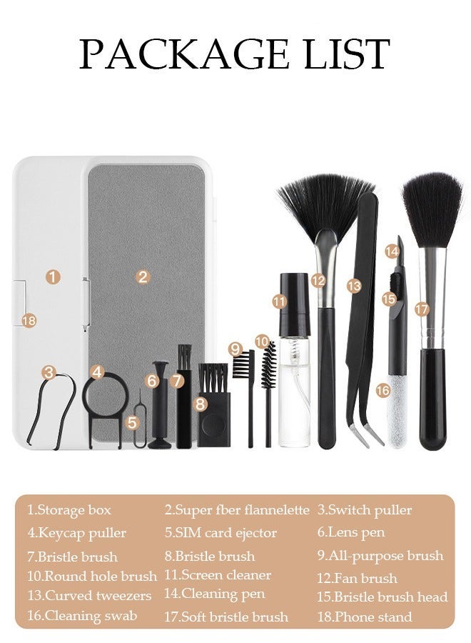 14 in 1 Electronic Device Cleaning Tools Laptop Keyboard Brush Cleaning Spray for iPhone AirPods MacBook iPad, Camera PC Monitor Headphones TV Tablet Car Screen - Image 2