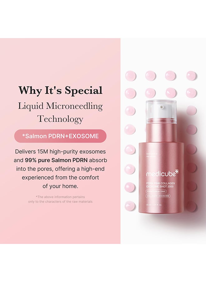 Medicube medicube PDRN Pink Collagen Exosome Shot Serum 2,000 PPM | Liquid Skin Booster | Exosome, Salmon DNA PDRN, Spicules | Uneven Skin Tone, Pore Care, Skin Texture | Korean Skin Care  - Image 5