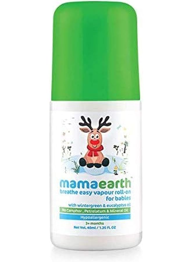 Mamaearth Breathe Easy Vapor RollOn for Babies 3+ months, 40 ml  - Image 1